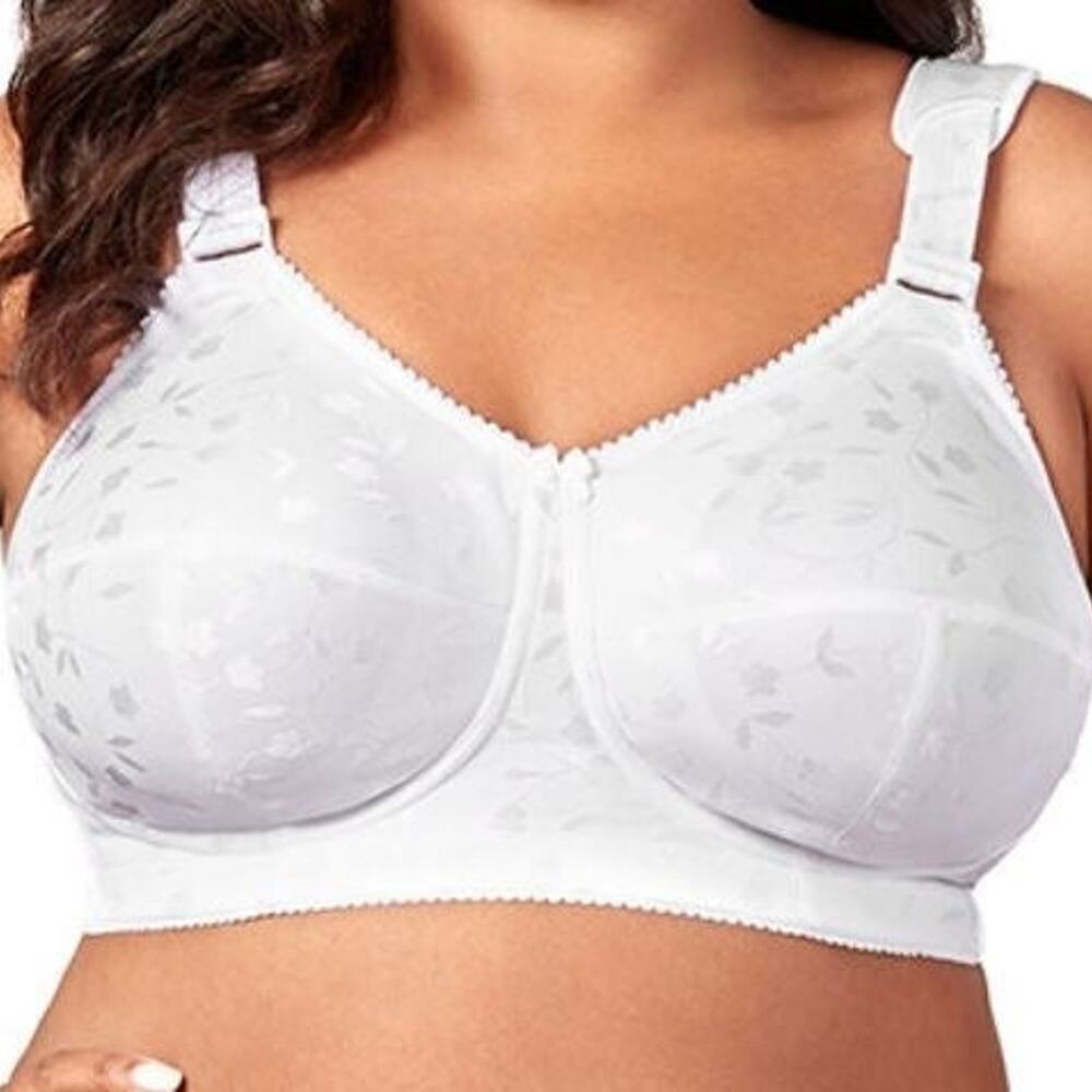 ELILA 52G Jacquard Softcup Bra Style 1305 - SIZE 52G - WHITE